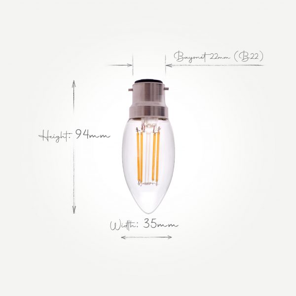 Dimmable LED Candle B22 Bulb