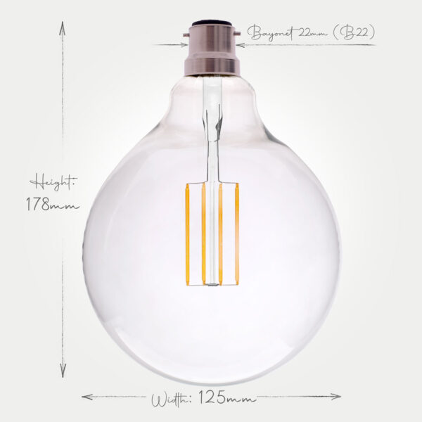 Globe 3.3W LED Dimmable Light Bulb - Image 2