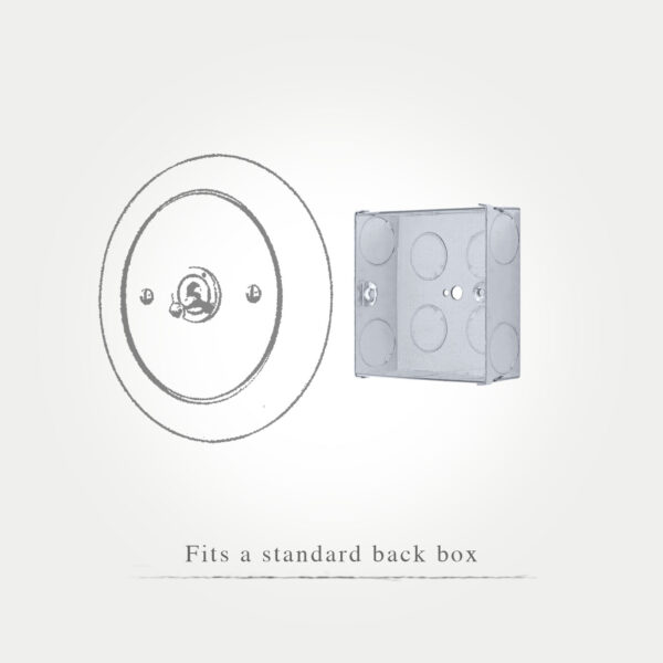 1 Gang Black Switch With Brass Toggle - Image 4