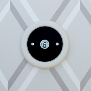 1 Gang Black With Chrome Toggle Switch