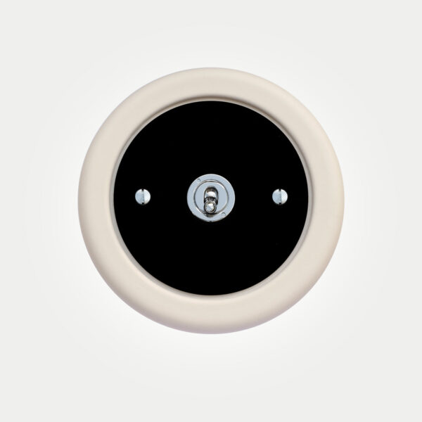 1 Gang Black Switch With Chrome Toggle - Image 3