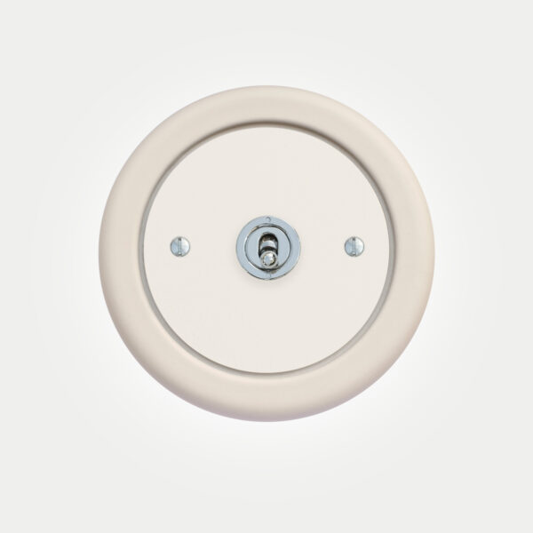 1 Gang White Switch With Chrome Toggle - Image 2