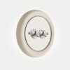 2 Gang Black Switch With Chrome Toggle - Image 3