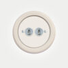 2 Gang Black Switch With Chrome Toggle - Image 2