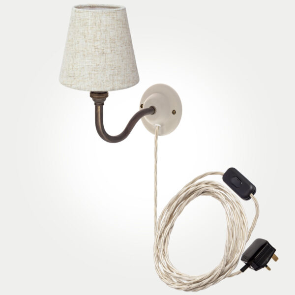 Bergholt Linen Plug-In Wall Light - Image 2
