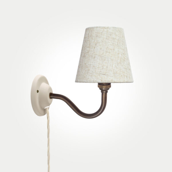 Bergholt Linen Plug-In Wall Light - Image 9