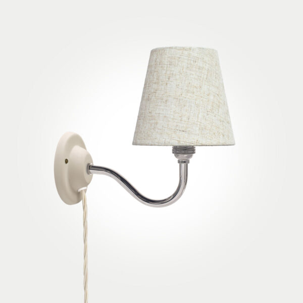 Bergholt Linen Plug-In Wall Light - Image 4