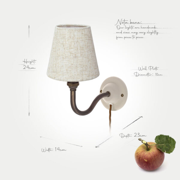 Bergholt Linen Plug-In Wall Light - Image 3