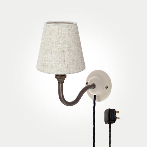 Bergholt Linen Plug-In Wall Light - Image 6