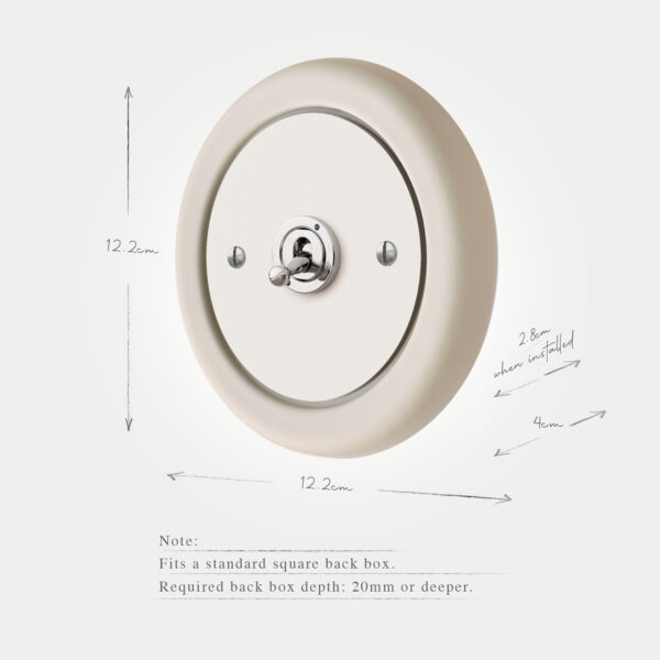 1 Gang White Switch With Chrome Toggle - Image 7